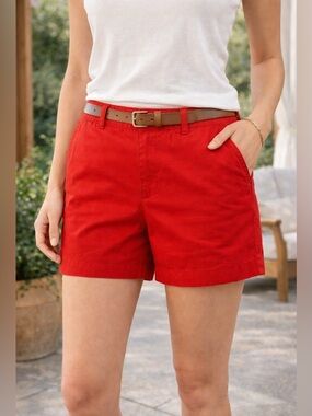 164 GAP Khakis Red City Shorts Size 6 3” Inseam Classic Summer Cotton